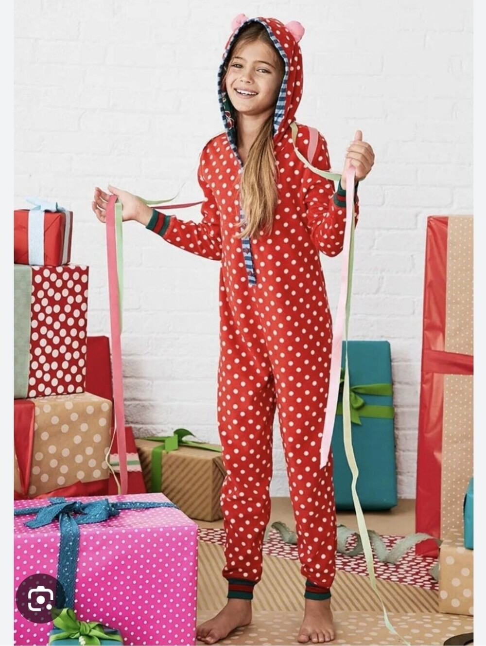 Matilda Jane Snuggle Time Fleece Hooded Holiday One-piece Pajamas